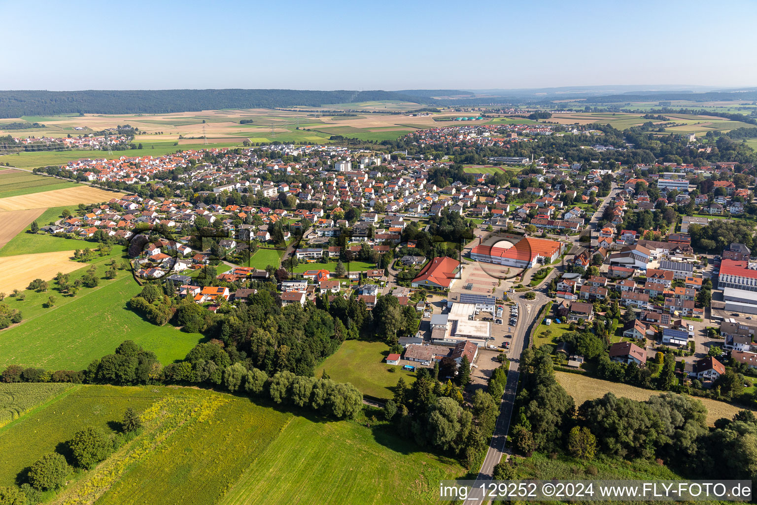 Riedlingen in the state Baden-Wuerttemberg, Germany seen from a drone