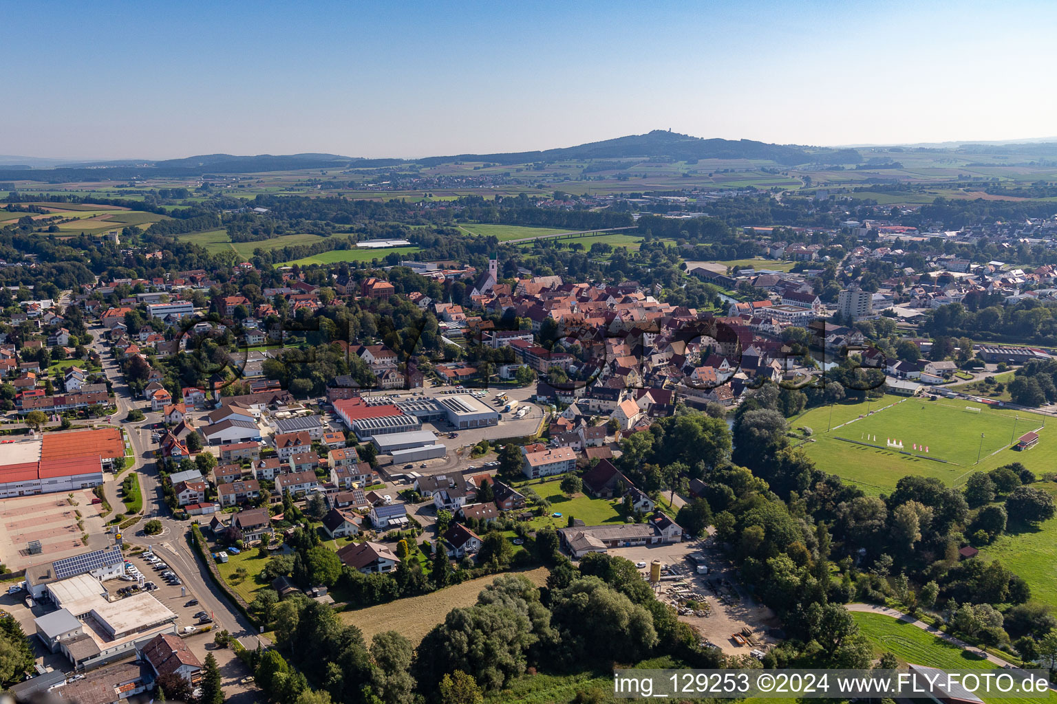 Aerial view of Riedlingen in the state Baden-Wuerttemberg, Germany