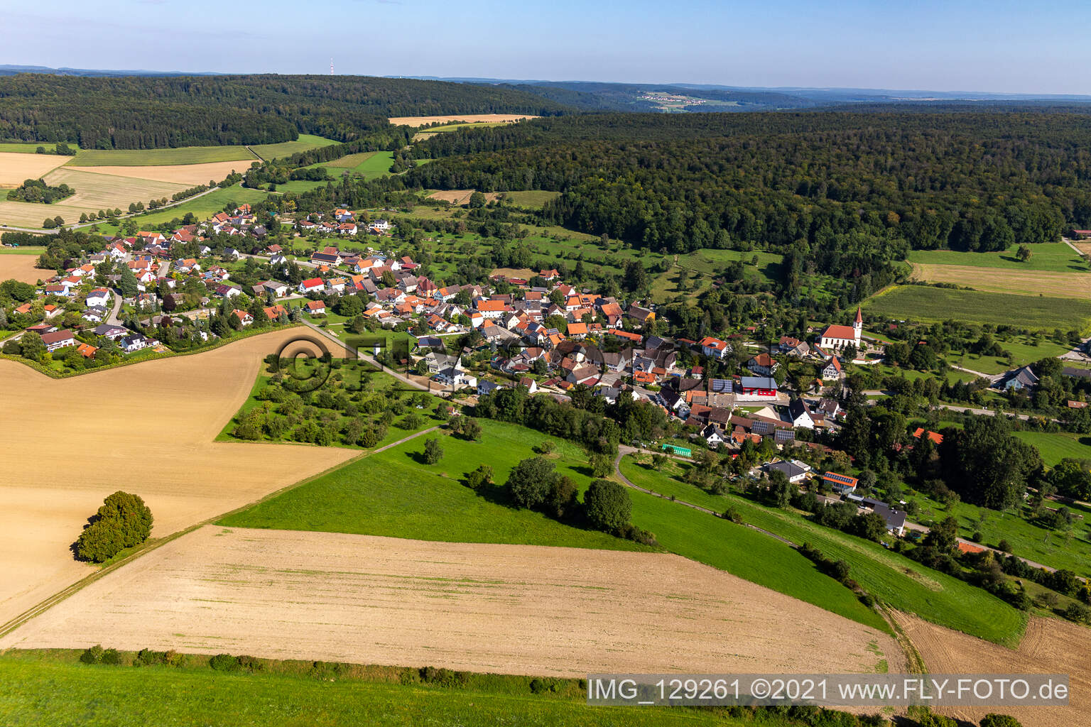 Riedlingen in the state Baden-Wuerttemberg, Germany seen from above