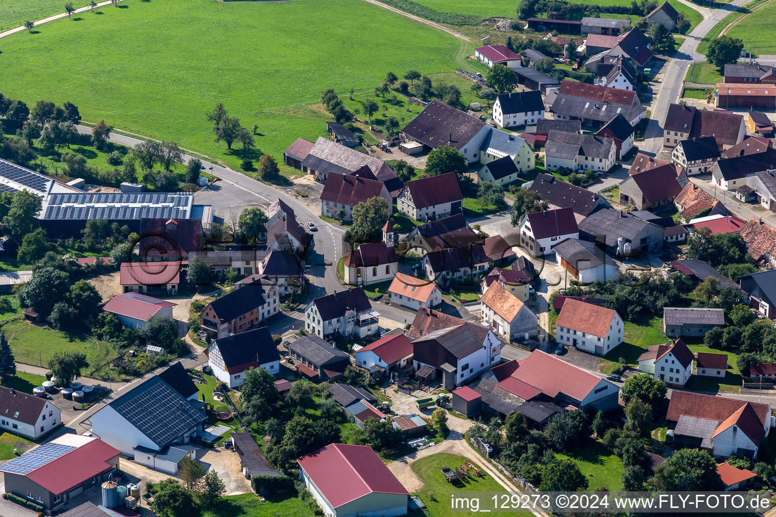 St. Anastasius in the district Ittenhausen in Langenenslingen in the state Baden-Wuerttemberg, Germany