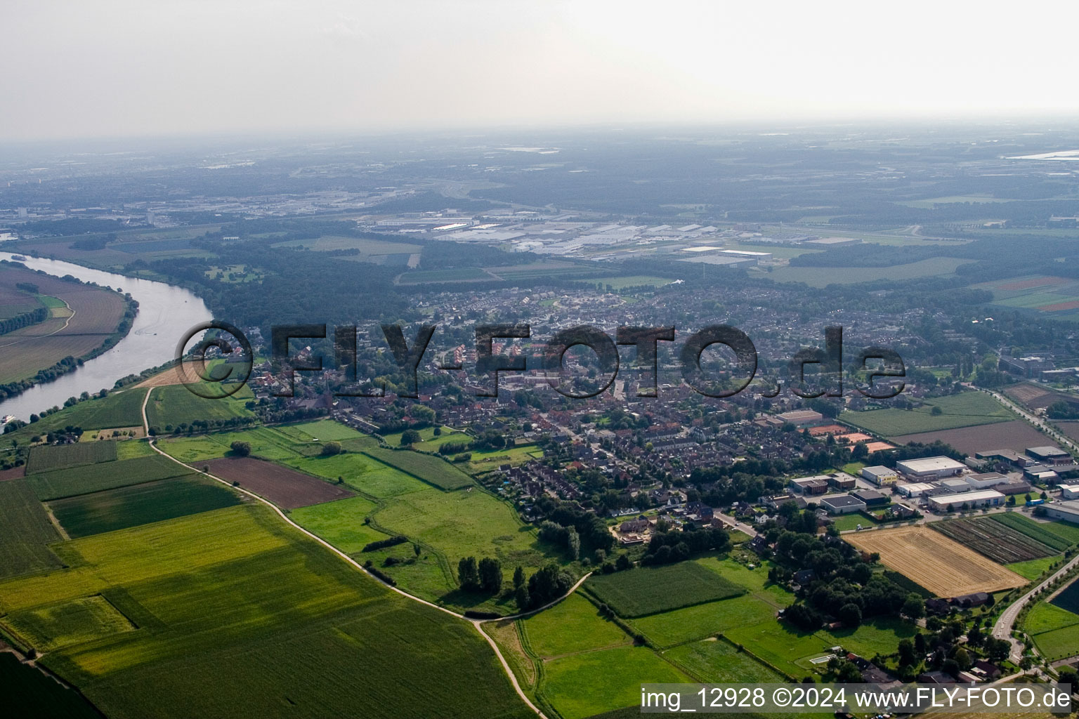 Aerial photograpy of Hasselt in the state Limburg, Netherlands