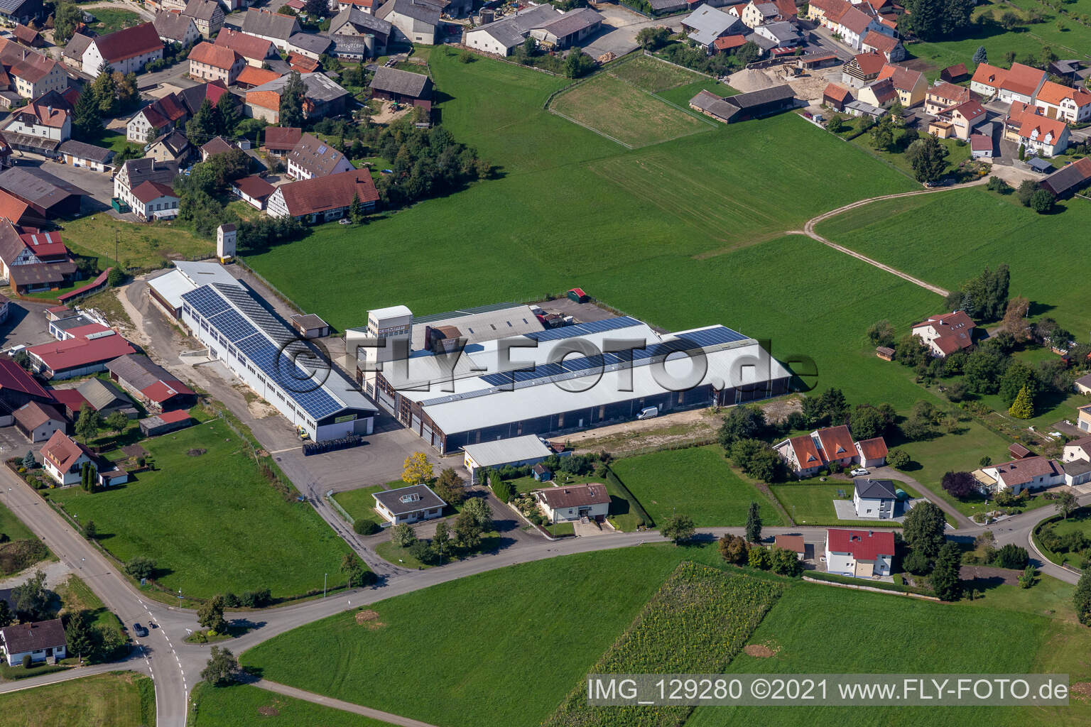 Company grounds and facilities of Firma Steinbart Reifen-Export in Inneringen in the state Baden-Wuerttemberg, Germany