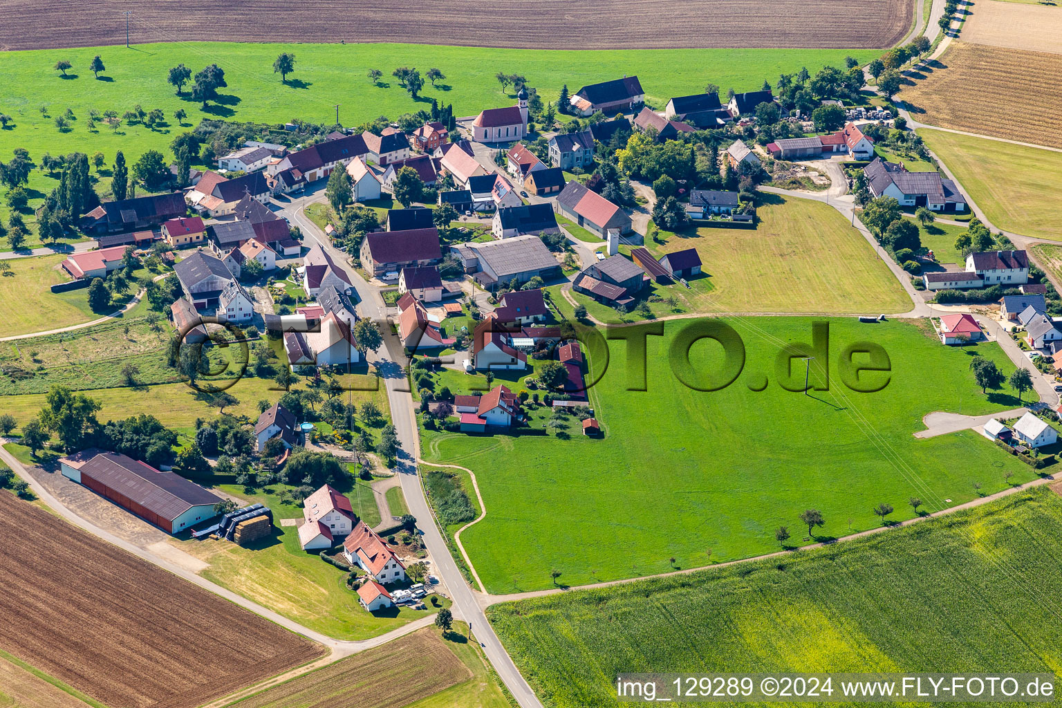 Aerial photograpy of District Billafingen in Langenenslingen in the state Baden-Wuerttemberg, Germany