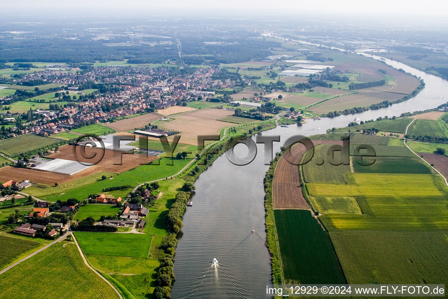 Oblique view of Hasselt in the state Limburg, Netherlands