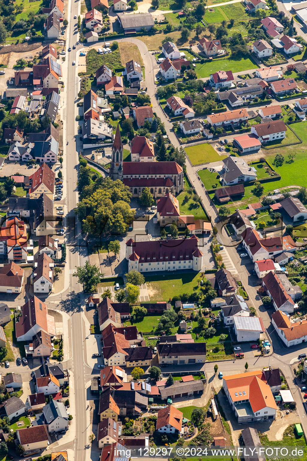 St. Konrad, Town Hall Langenenslingen in Langenenslingen in the state Baden-Wuerttemberg, Germany