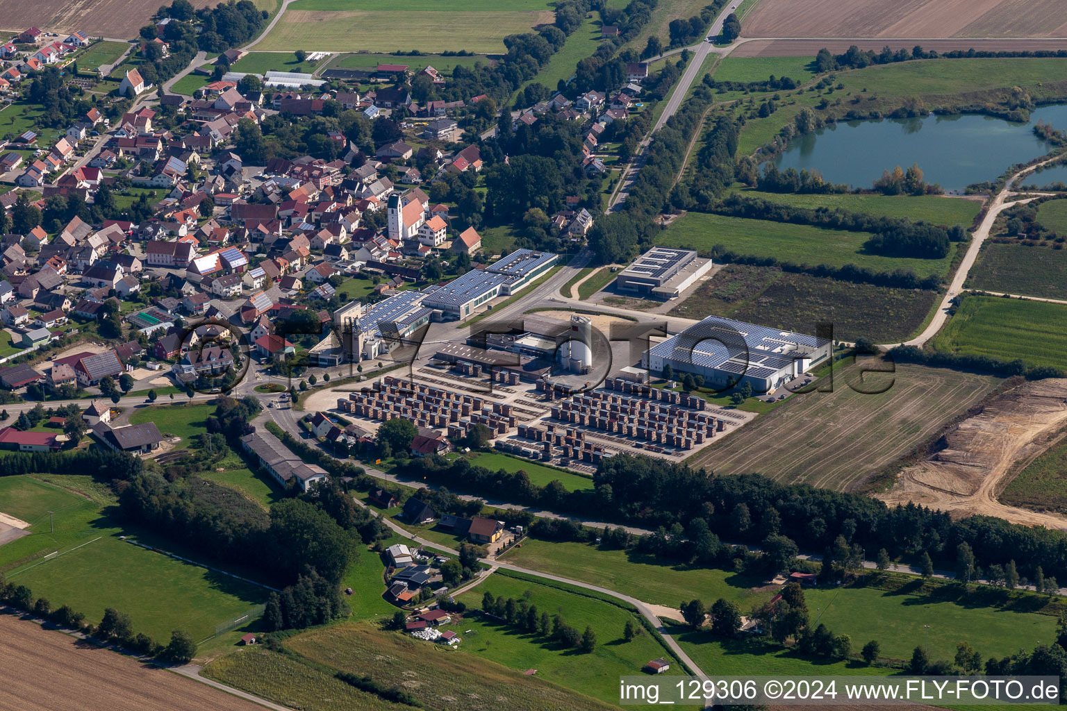 Building and production halls on the premises of Anton Kessel GmbH in Andelfingen in the state Baden-Wuerttemberg, Germany