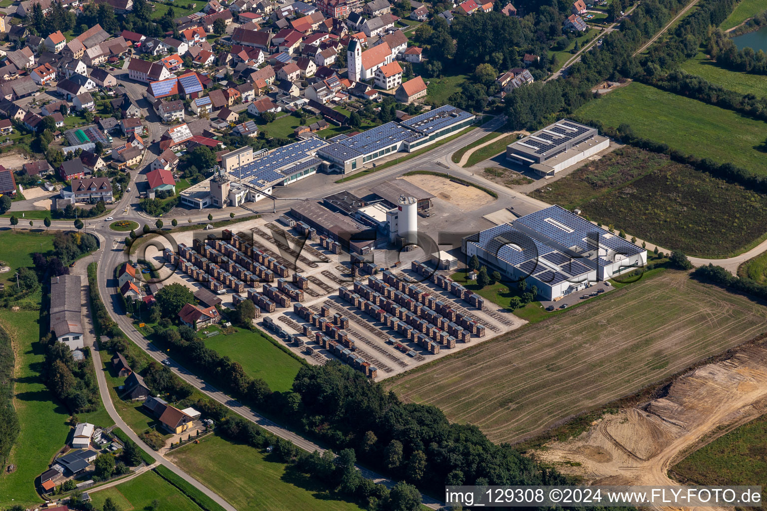 Building and production halls on the premises of Anton Kessel GmbH in Andelfingen in the state Baden-Wuerttemberg, Germany