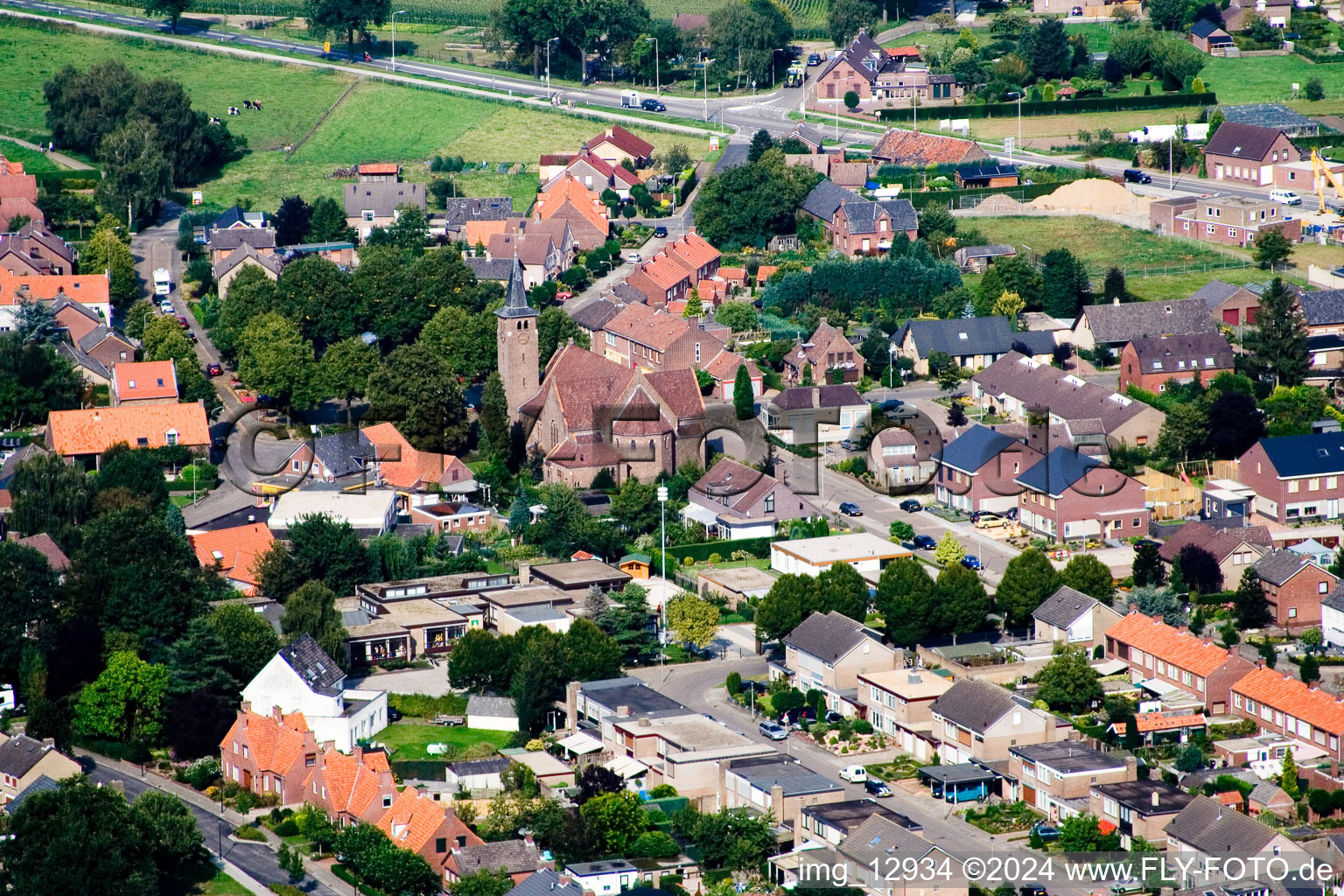 Aerial photograpy of De Voort in the state Limburg, Netherlands