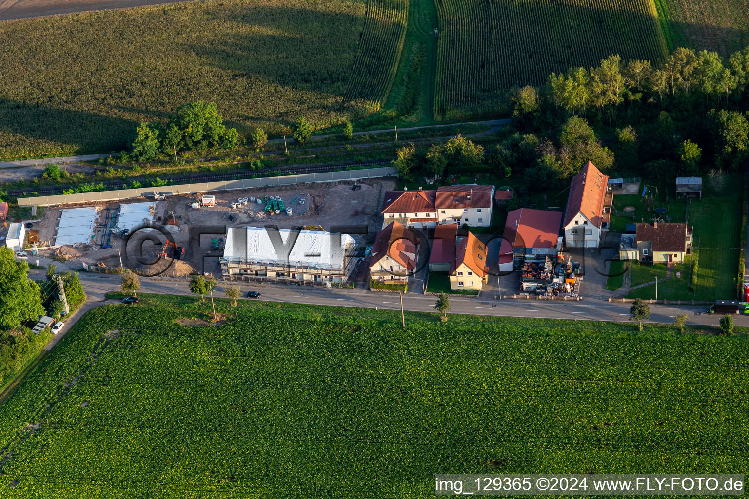 Steinfeld in the state Rhineland-Palatinate, Germany from above