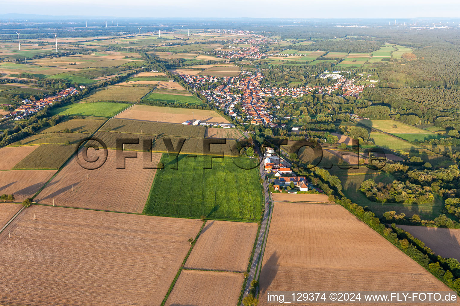 District Schaidt in Wörth am Rhein in the state Rhineland-Palatinate, Germany from a drone