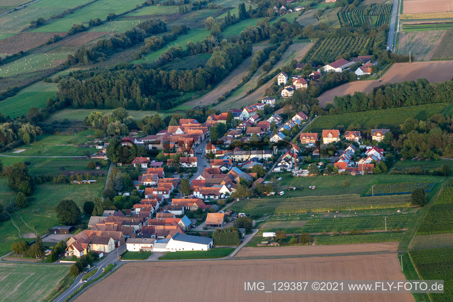Hergersweiler in the state Rhineland-Palatinate, Germany out of the air