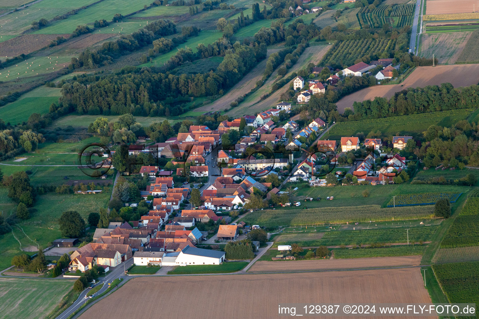 Hergersweiler in the state Rhineland-Palatinate, Germany out of the air