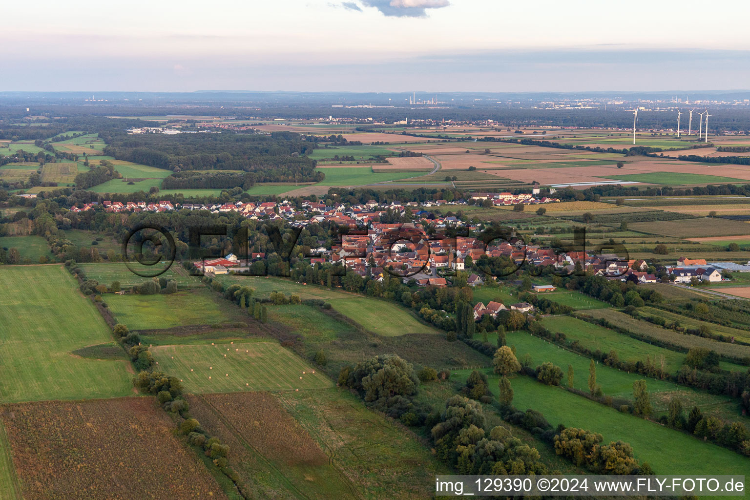 Winden in the state Rhineland-Palatinate, Germany seen from a drone