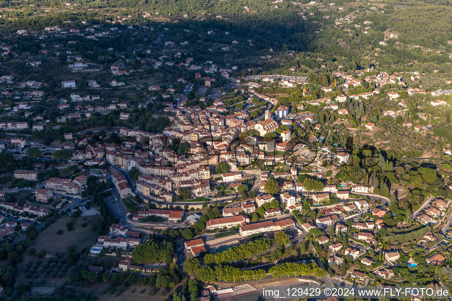 Aerial photograpy of Fayence in the state Var, France