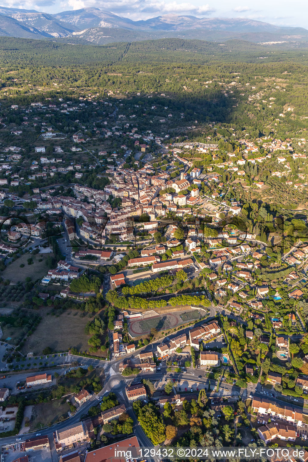 Fayence in the state Var, France out of the air