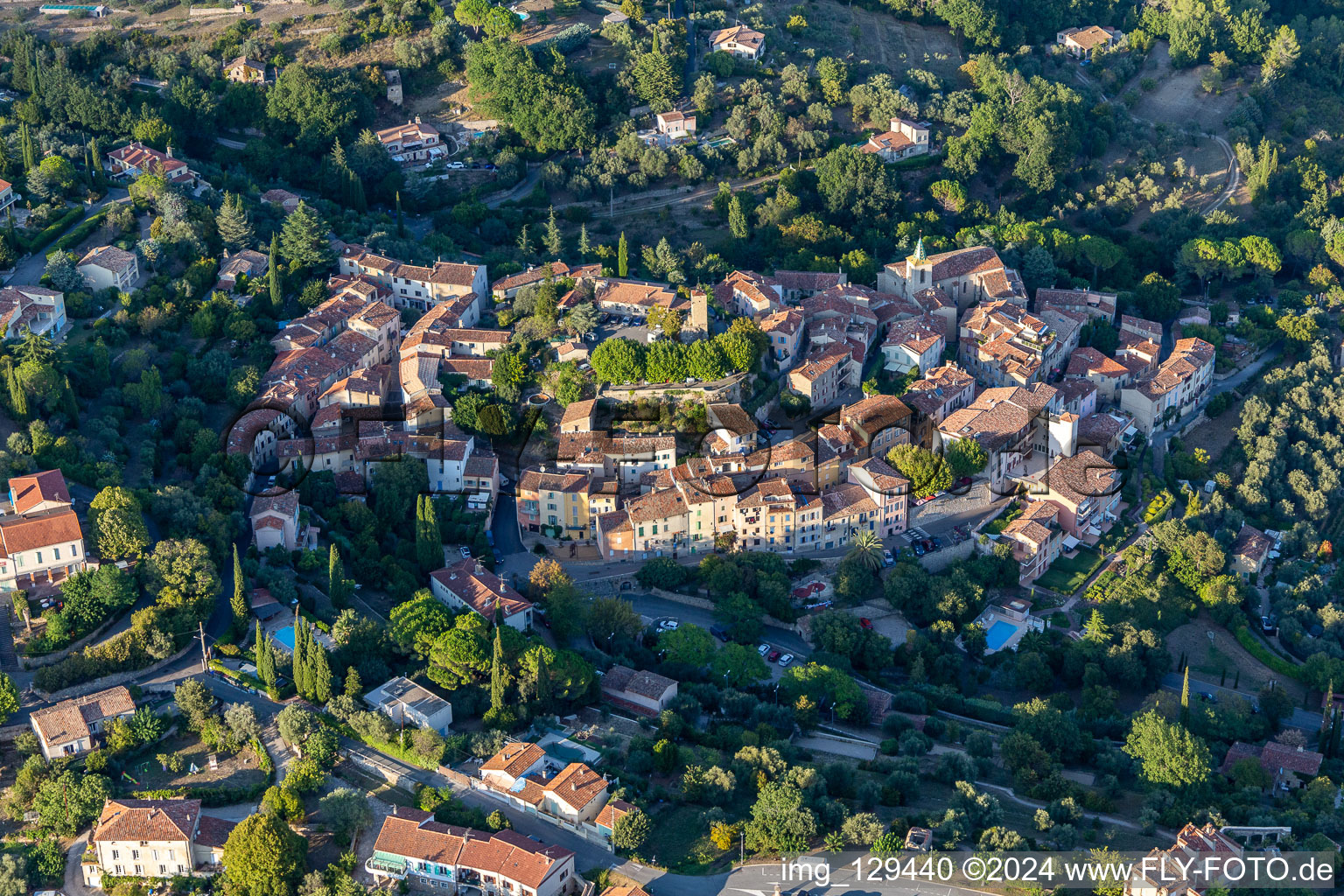 Aerial view of Tourrettes in the state Var, France