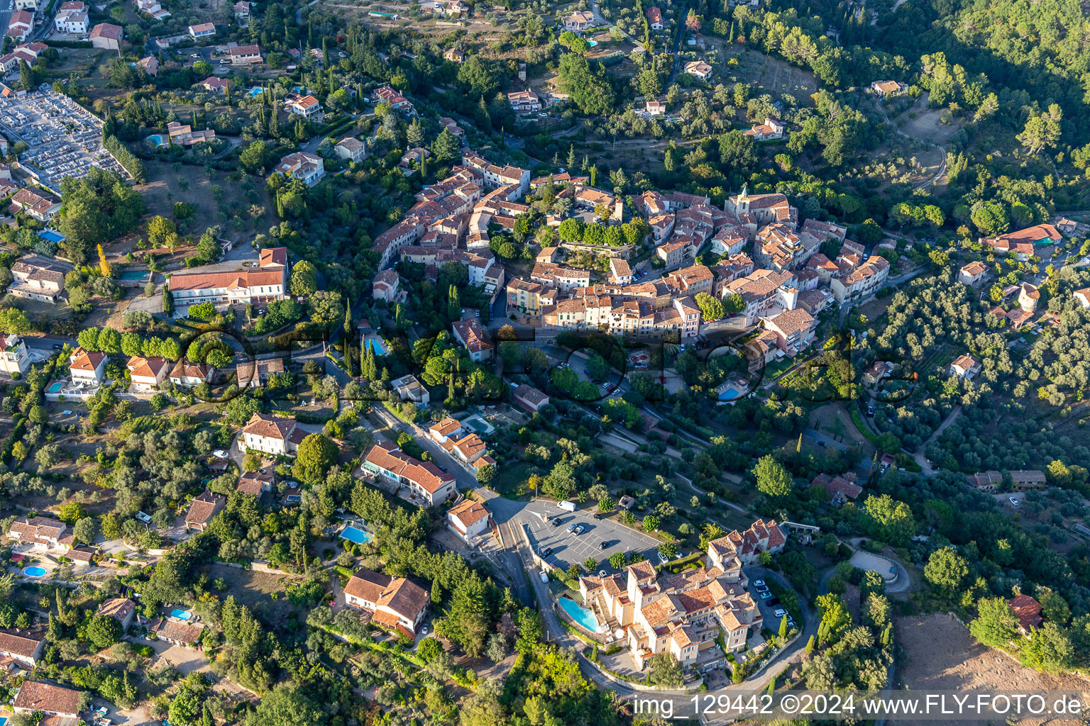 Aerial photograpy of Tourrettes in the state Var, France