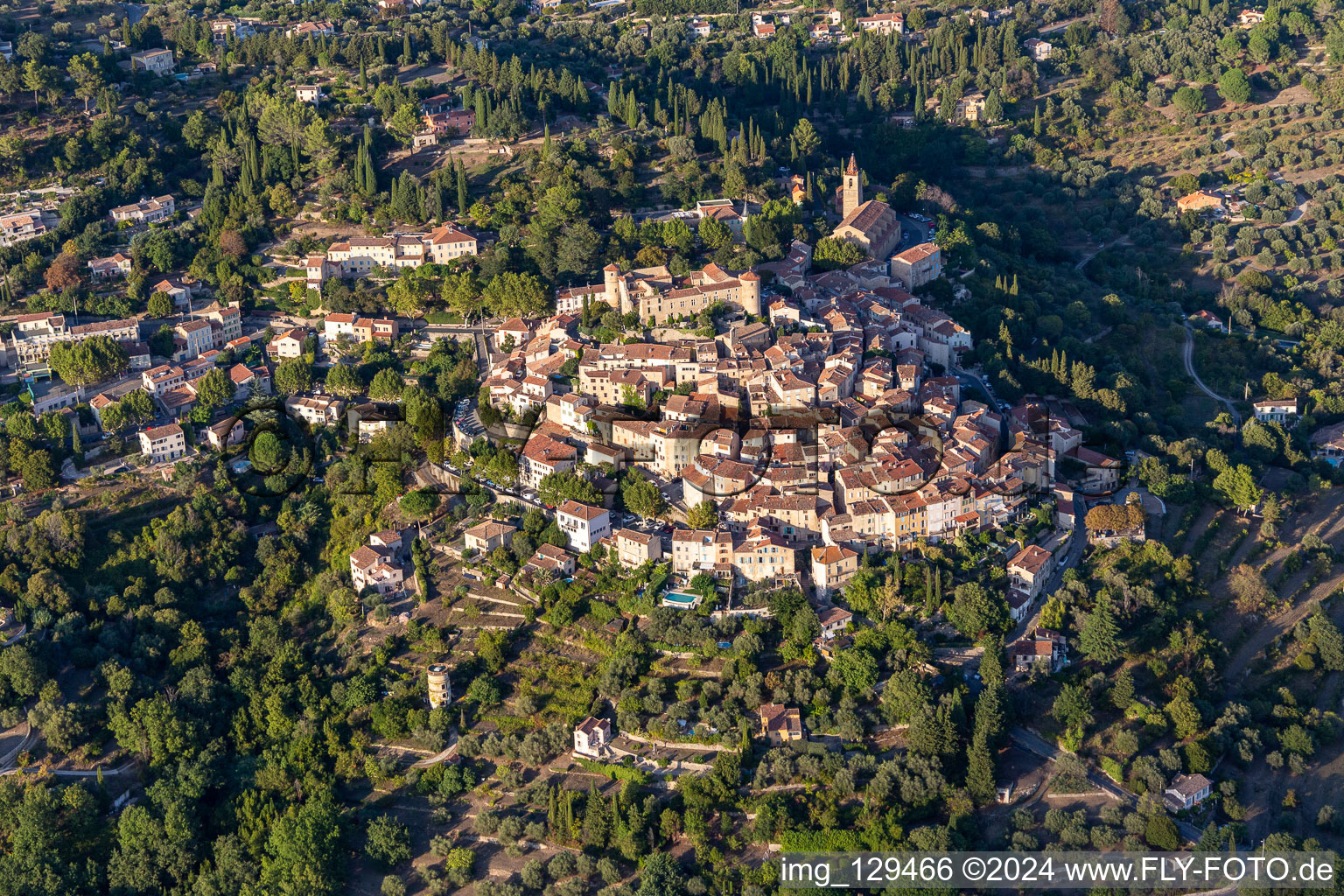 Aerial photograpy of Callian in the state Var, France