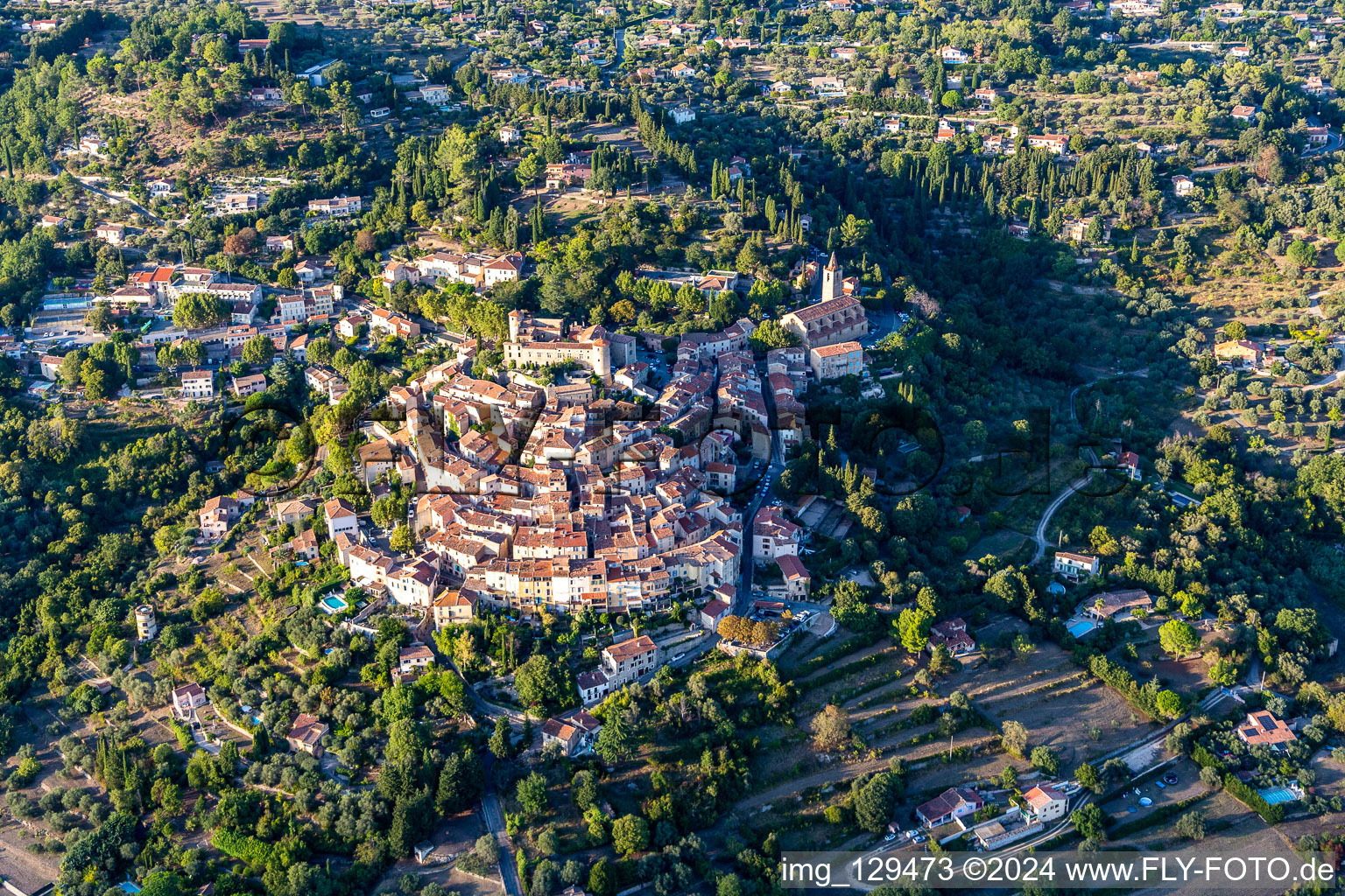 Callian in the state Var, France from above