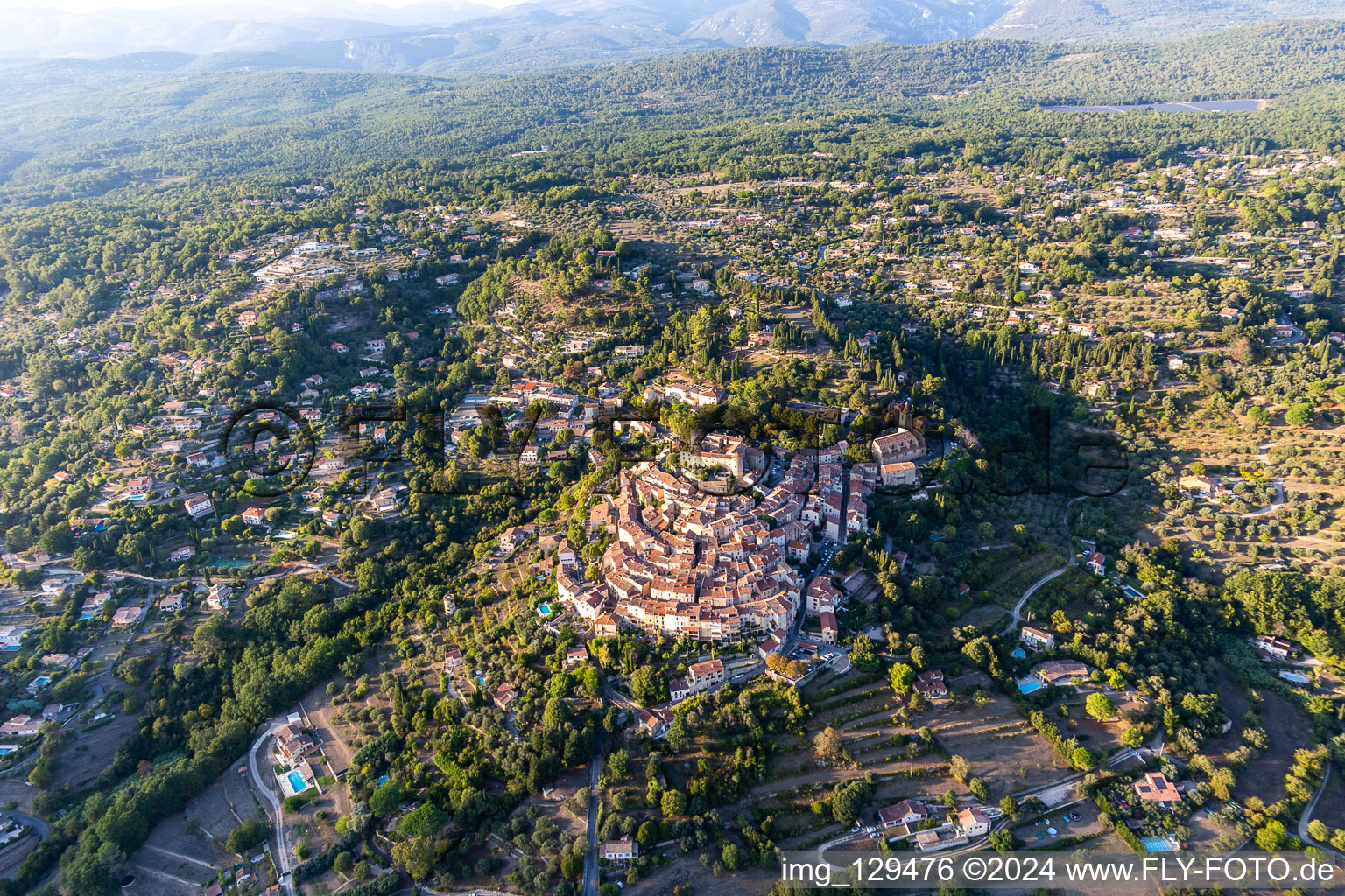 Callian in the state Var, France seen from above