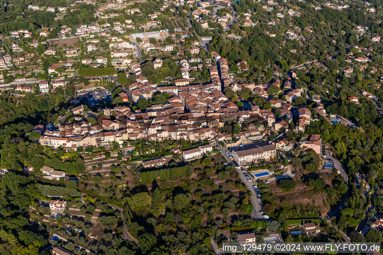 Aerial photograpy of Montauroux in the state Var, France