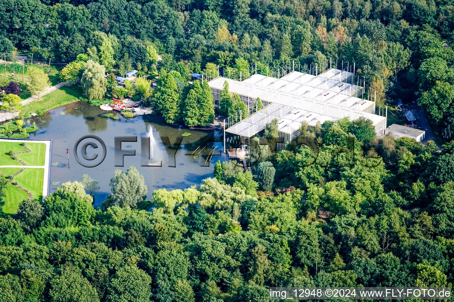 Building and castle park systems of water castle Kasteeltuinen Arcen in Arcen in Limburg, Netherlands