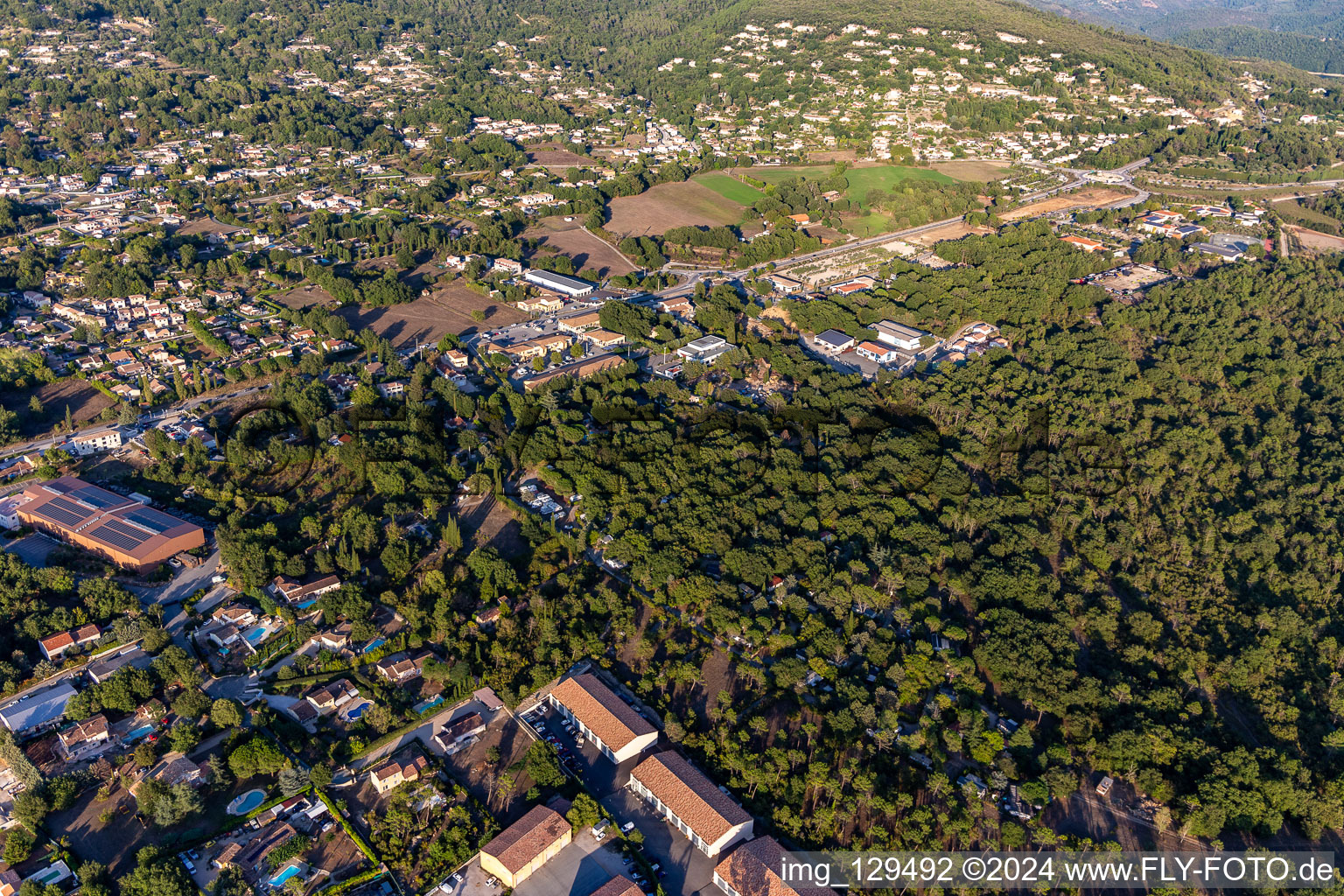 Camping Caravaning du Lac in Montauroux in the state Var, France from above