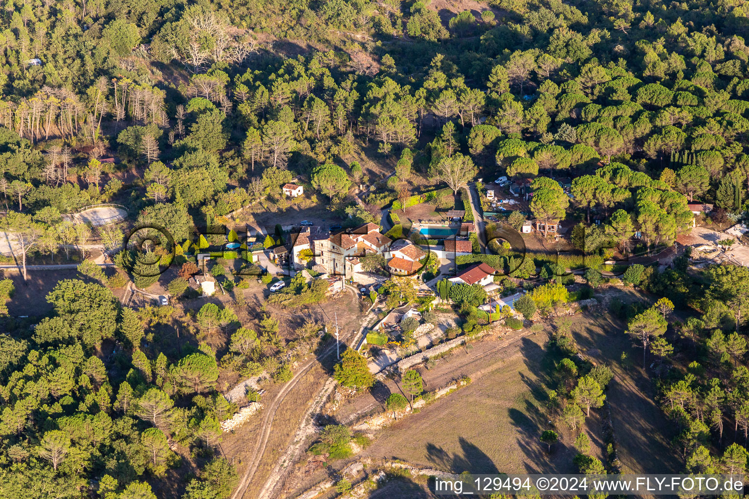 Montauroux in the state Var, France seen from above