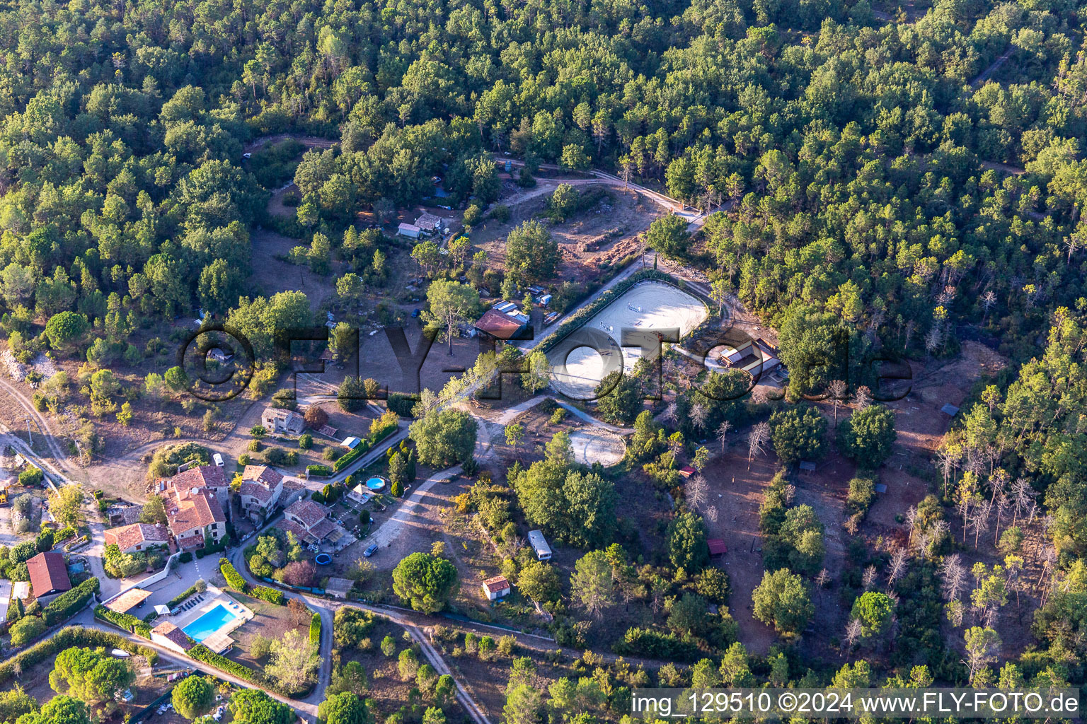 Bird's eye view of Montauroux in the state Var, France