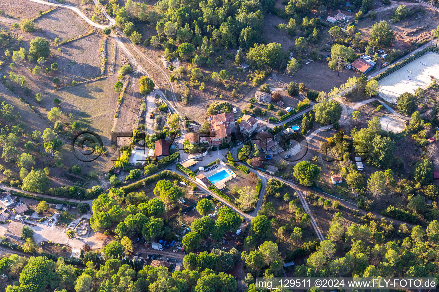 Montauroux in the state Var, France viewn from the air