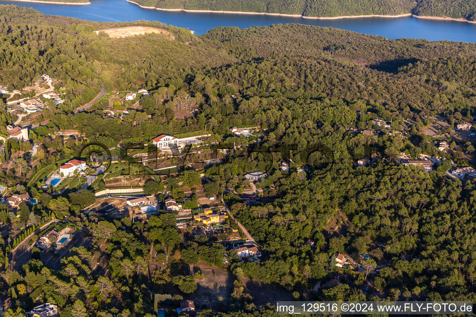 Drone recording of Montauroux in the state Var, France