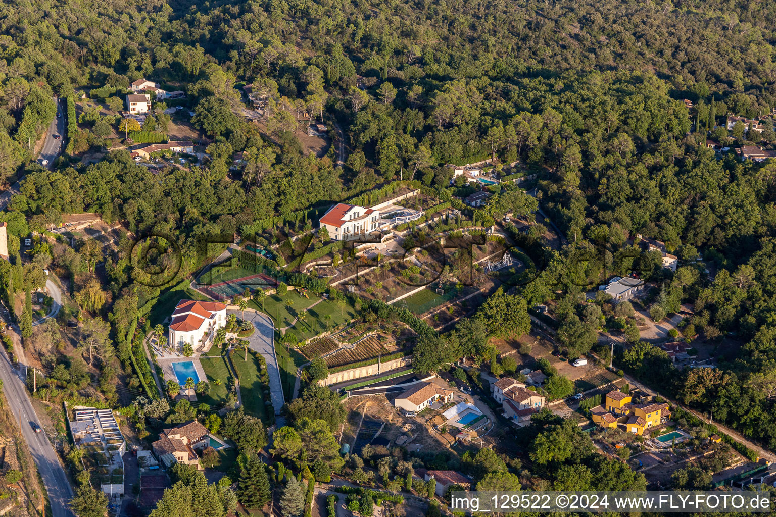 Montauroux in the state Var, France from a drone