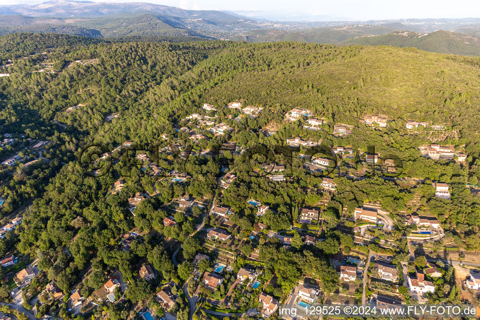 Montauroux in the state Var, France seen from a drone