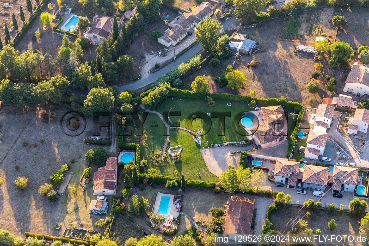 Aerial view of Montauroux in the state Var, France