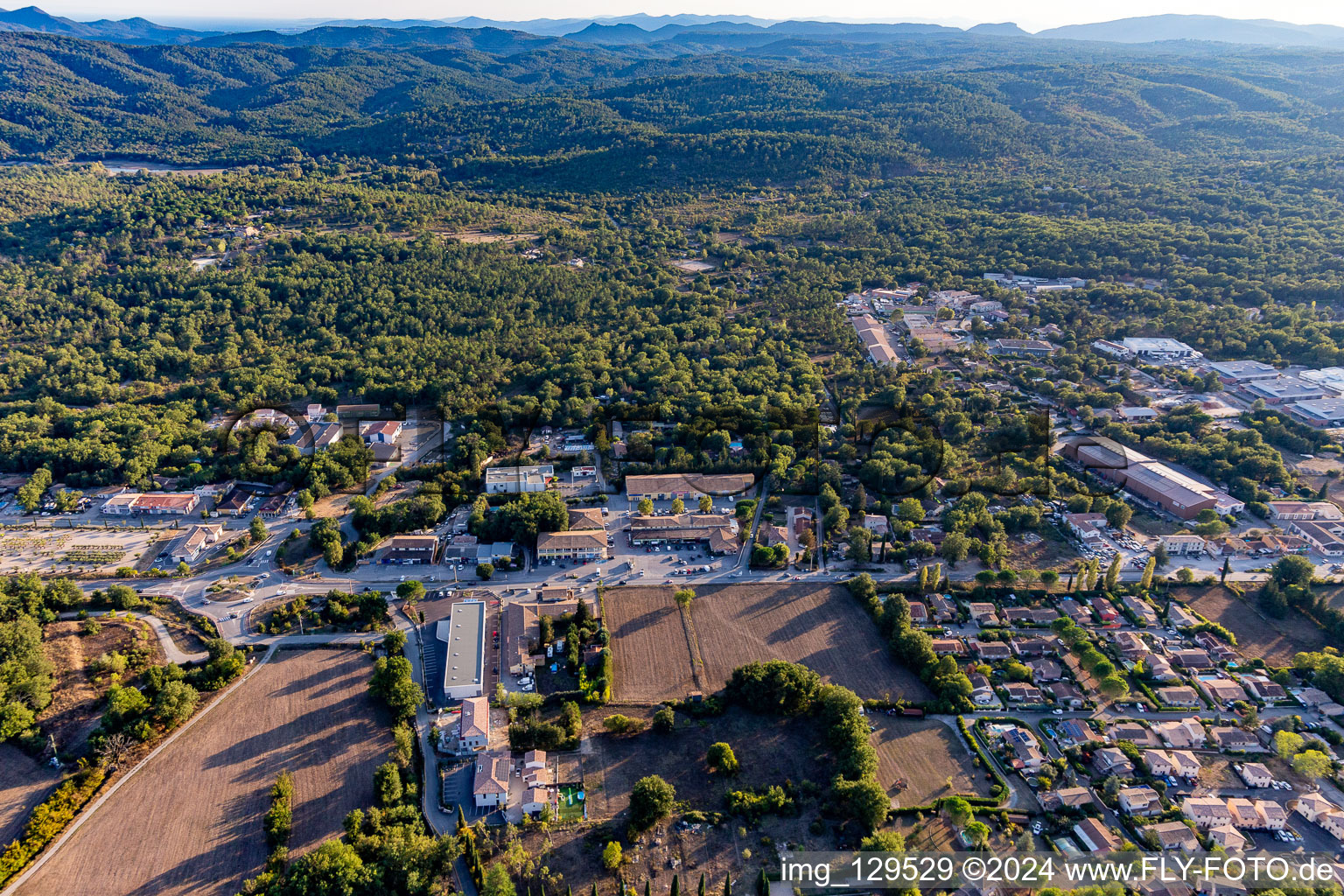 Montauroux in the state Var, France from above