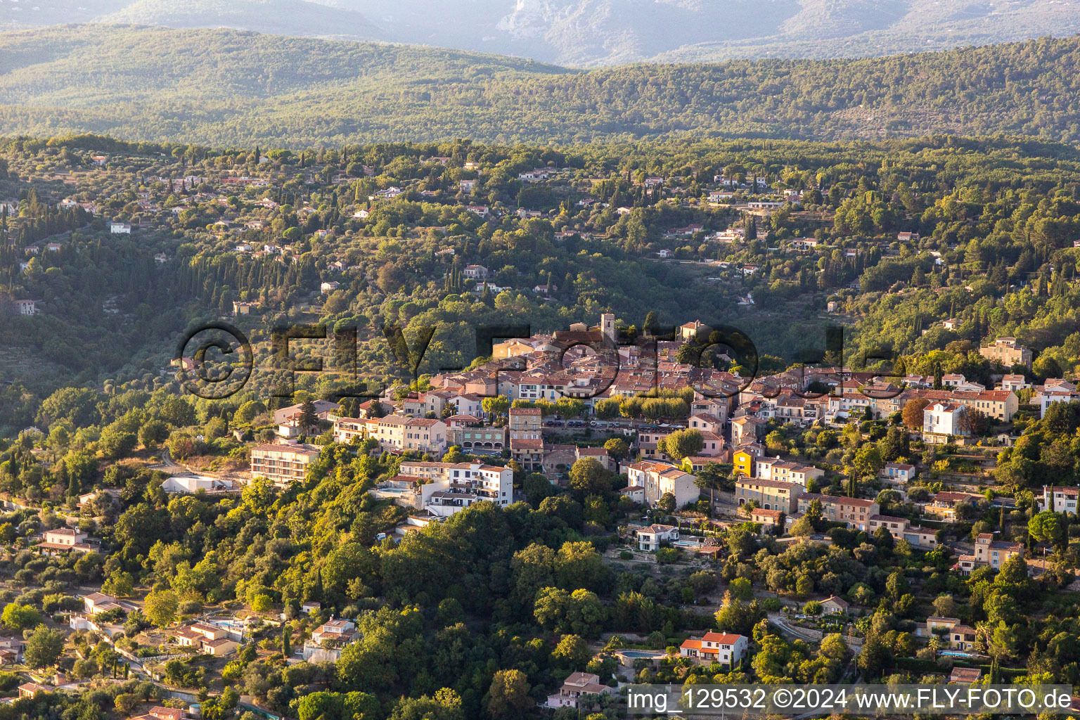 Montauroux in the state Var, France seen from above