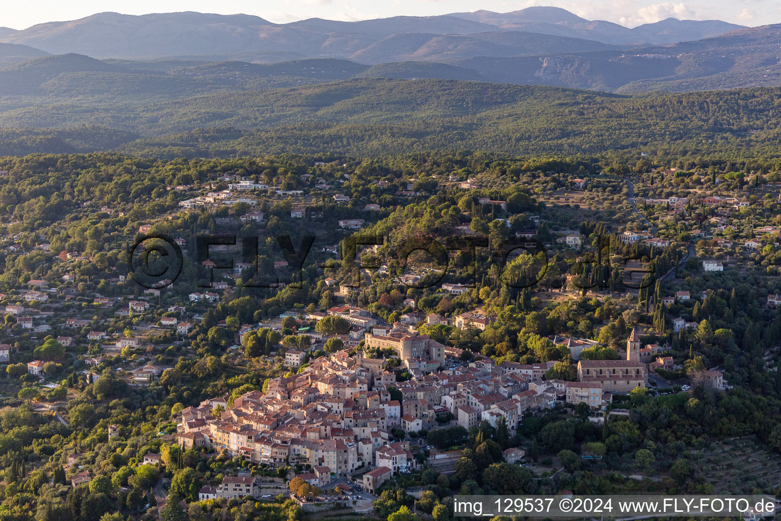 Drone image of Callian in the state Var, France