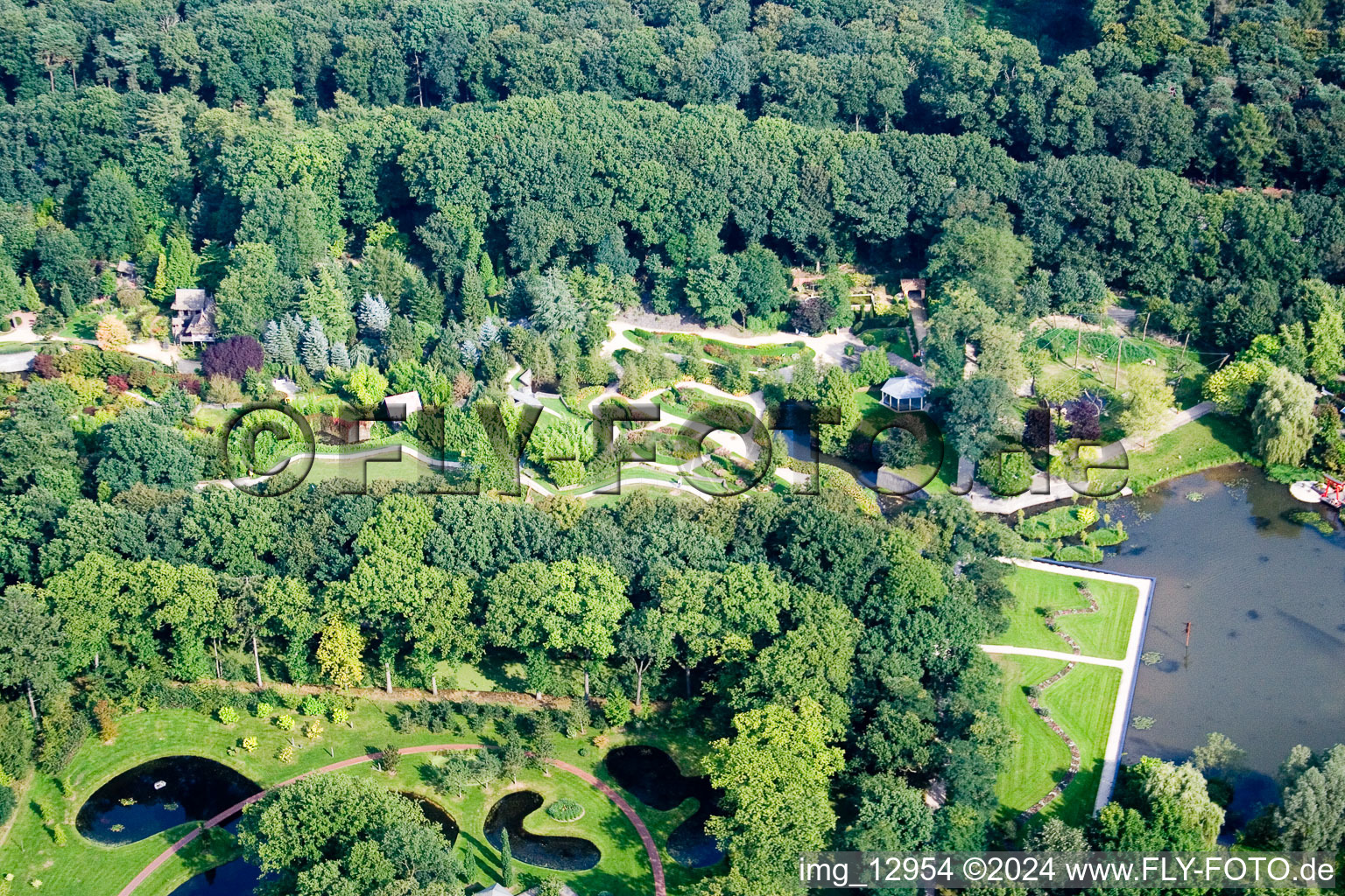 Arcen in the state Limburg, Netherlands seen from above