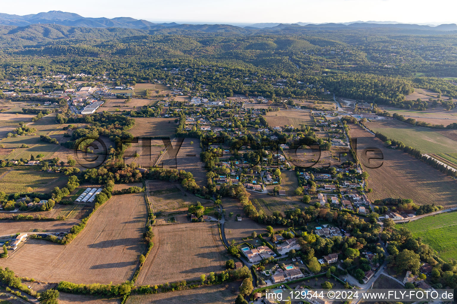 Callian in the state Var, France from a drone