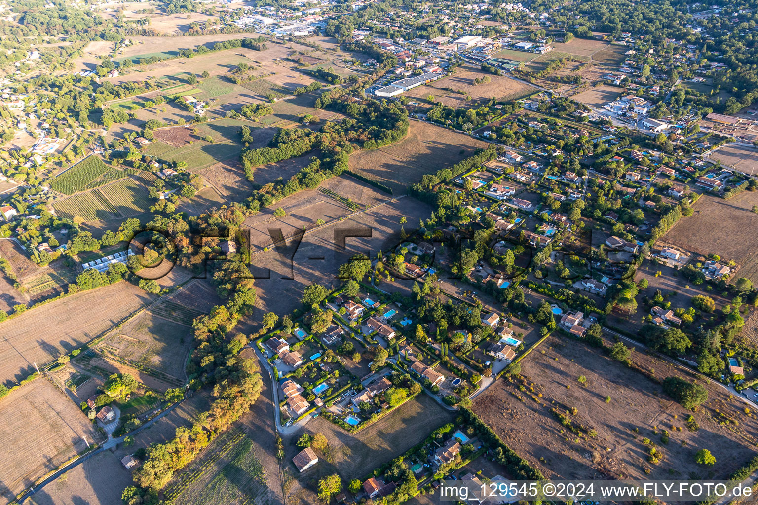 Callian in the state Var, France seen from a drone