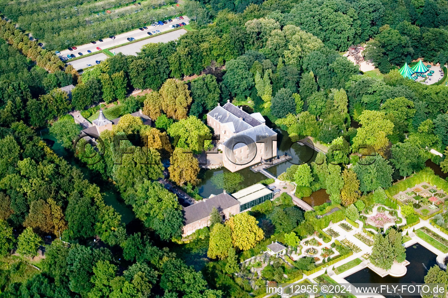 Arcen in the state Limburg, Netherlands from the plane