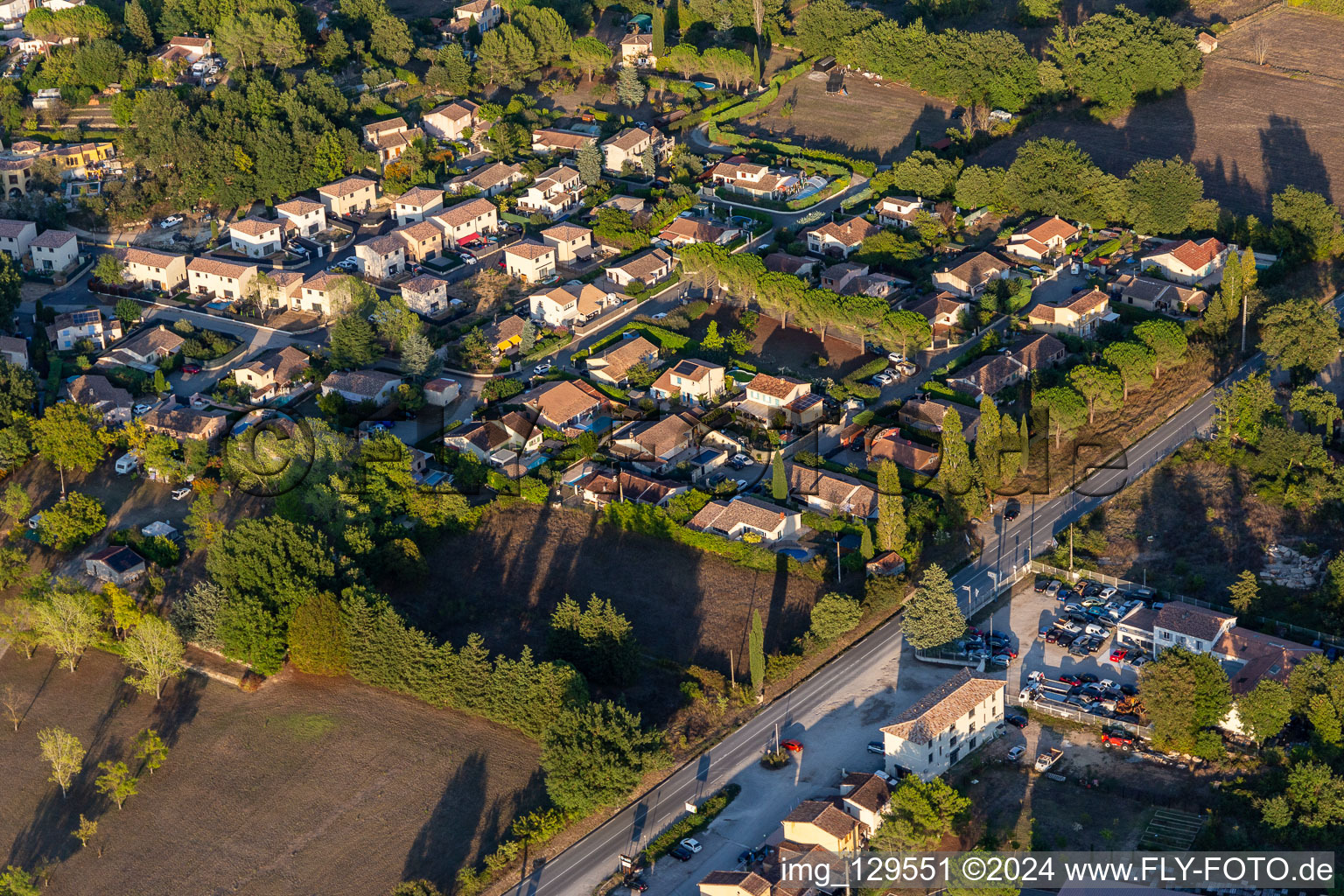 Drone recording of Montauroux in the state Var, France