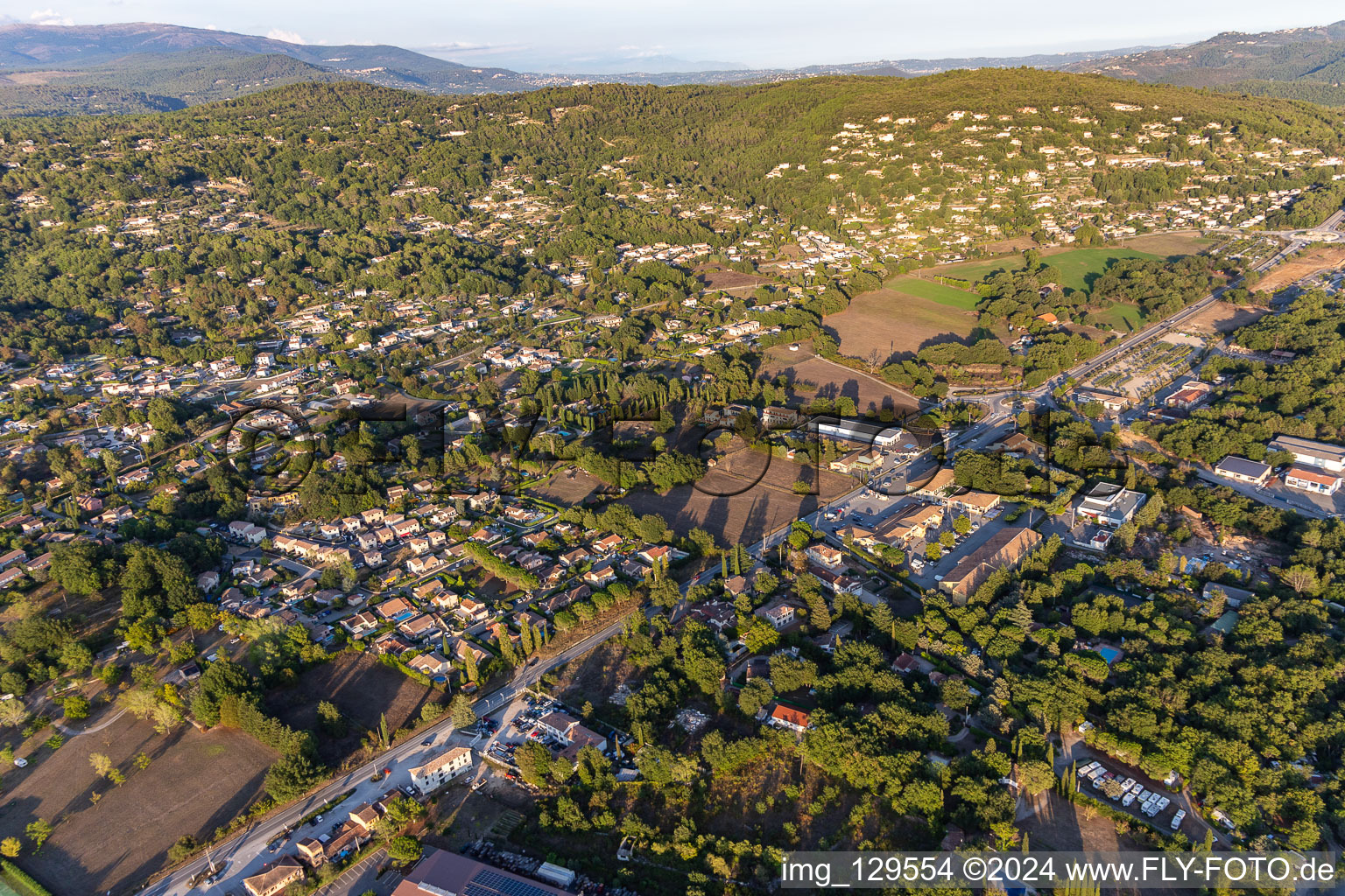 Montauroux in the state Var, France from the drone perspective