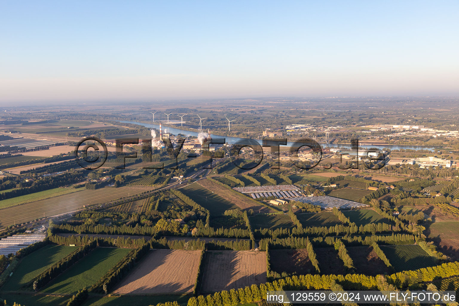 Fiber Excellence on the banks of the Rhone in the district Campagne in Tarascon in the state Bouches du Rhone, France