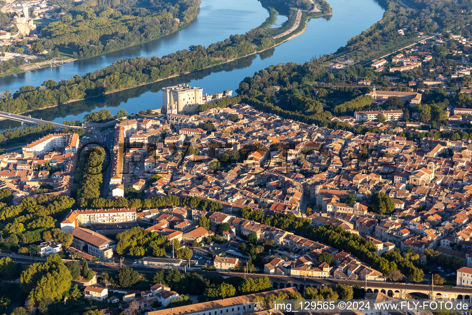 Château de Tarascon above the Rhone in Tarascon in the state Bouches du Rhone, France