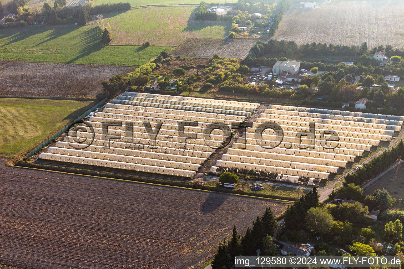 Aerial view of Tarascon in the state Bouches du Rhone, France