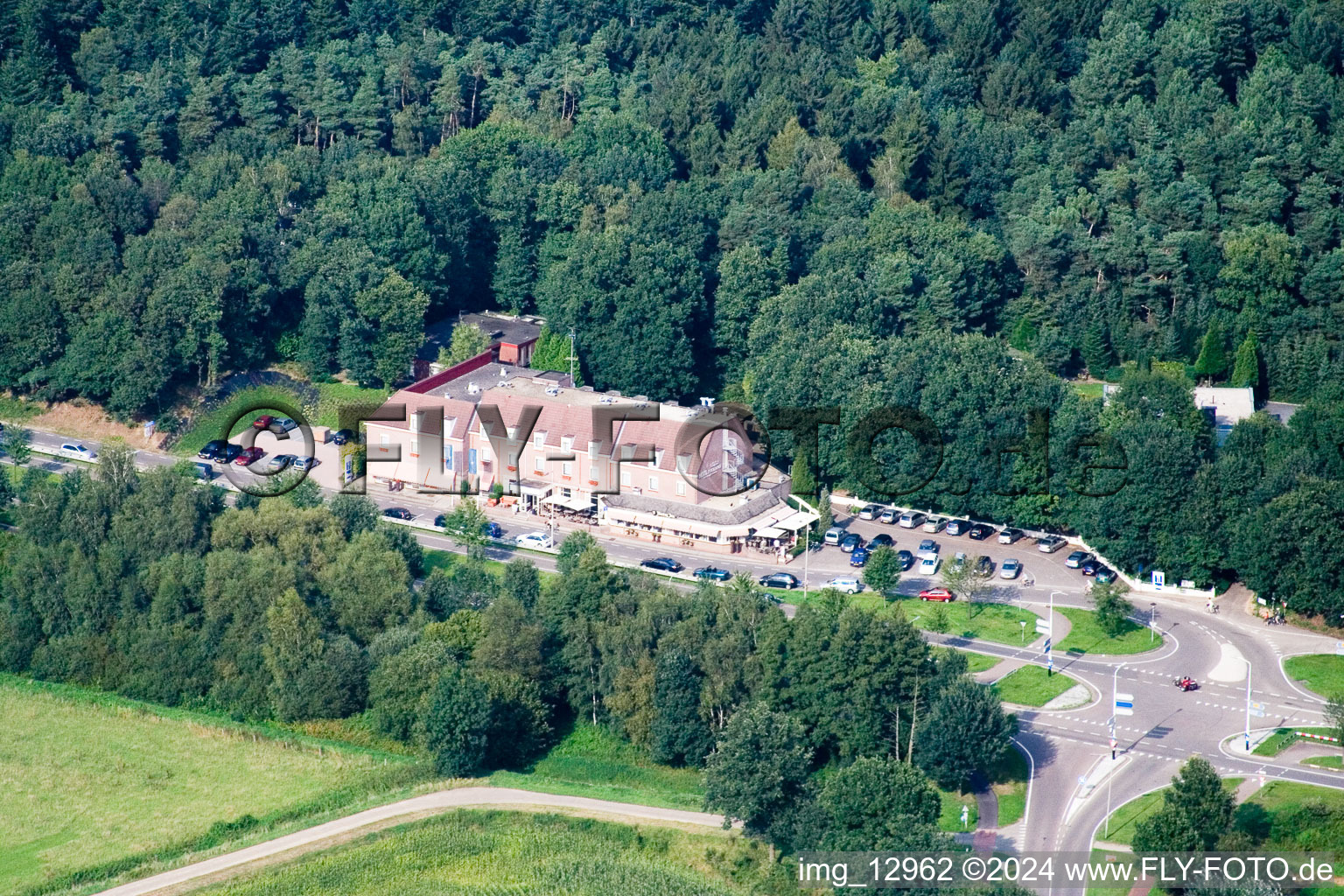 Aerial photograpy of Broekhuizen in the state Limburg, Netherlands