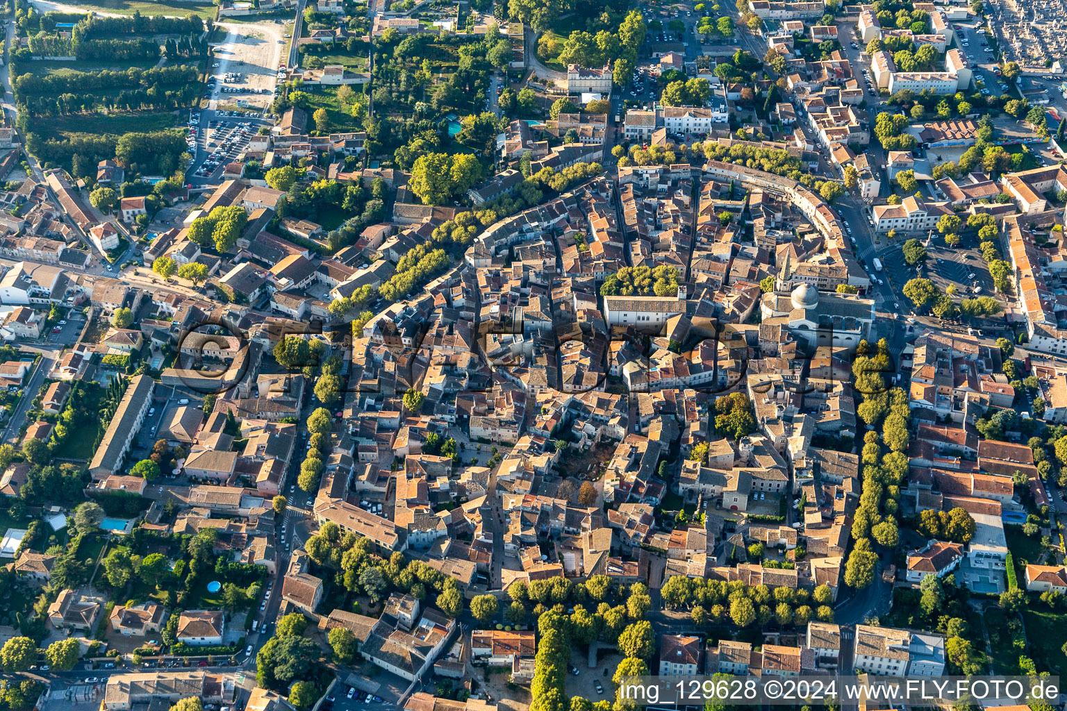 Old Town area and city center in Saint-Remy-de-Provence in Provence-Alpes-Cote d'Azur, France