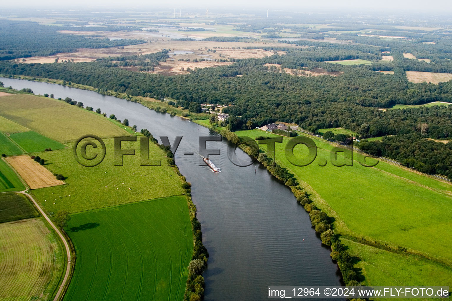 Aerial view of De Hamert in the state Limburg, Netherlands