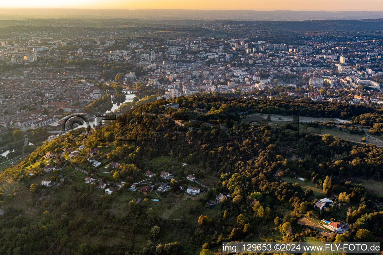 Fort de Bregille and Grand Desert in the district Brégille in Besançon in the state Doubles, France